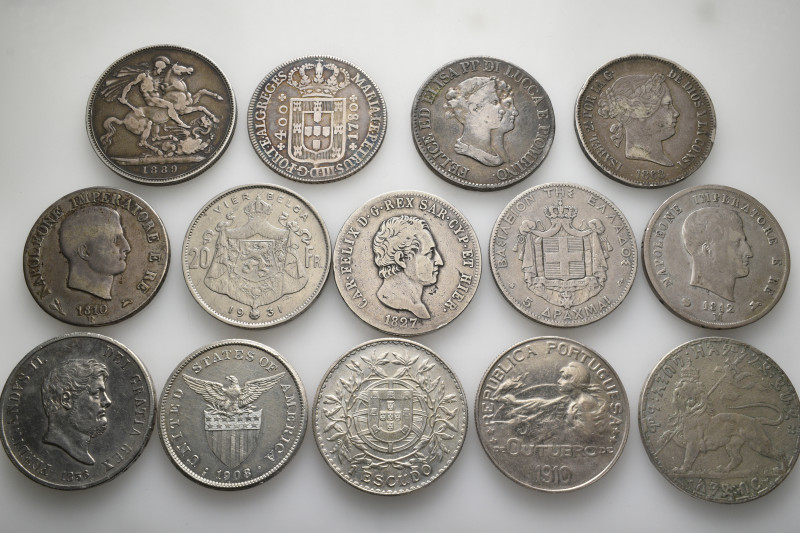 A lot containing 14 silver coins. All: World. Very fine to extremely fine. LOT S...