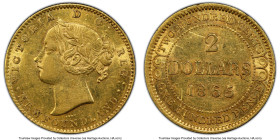 Newfoundland. Victoria gold 2 Dollars 1865 AU Details (Scratch) PCGS, London mint, KM5. HID09801242017 © 2024 Heritage Auctions | All Rights Reserved