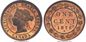 Victoria Specimen Cent 1876-H SP64 Red and Brown NGC, Heaton mint, KM1. A rarely encountered Specimen striking with fully Prooflike resplendence and a...