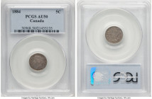 Victoria 5 Cents 1884-H AU50 PCGS, Heaton mint, KM2. HID09801242017 © 2024 Heritage Auctions | All Rights Reserved