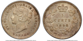 Victoria 5 Cents 1898 AU55 PCGS, London mint, KM2. Wide Date 1. HID09801242017 © 2024 Heritage Auctions | All Rights Reserved