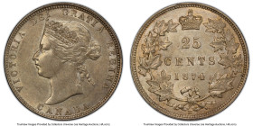 Victoria 25 Cents 1874-H AU53 PCGS, Heaton mint, KM5. HID09801242017 © 2024 Heritage Auctions | All Rights Reserved