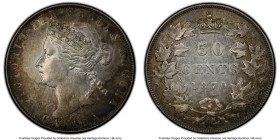 Victoria 50 Cents 1870 AU50 PCGS, London mint, KM6. LCW on truncation. HID09801242017 © 2024 Heritage Auctions | All Rights Reserved