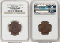 Victoria copper "Checkers Club" Token ND MS66 Brown NGC, Breton-587. A token for the Checkers Club of the French Canadian Ladies of Montreal. HID09801...