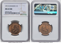 George V Cent 1913 MS65 Red and Brown NGC, Ottawa mint, KM21. HID09801242017 © 2024 Heritage Auctions | All Rights Reserved