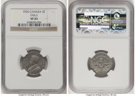 George V "Far 6" 5 Cents 1926 VF35 NGC, Ottawa mint, KM29. HID09801242017 © 2024 Heritage Auctions | All Rights Reserved