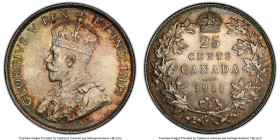 George V 25 Cents 1911 MS63 PCGS, Ottawa mint, KM18. HID09801242017 © 2024 Heritage Auctions | All Rights Reserved