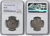 George V 50 Cents 1932 VF30 NGC, Royal Canadian mint, KM25a. HID09801242017 © 2024 Heritage Auctions | All Rights Reserved