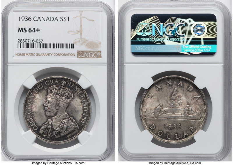 George V Dollar 1936 MS64+ NGC, Royal Canadian mint, KM31. HID09801242017 © 2024...