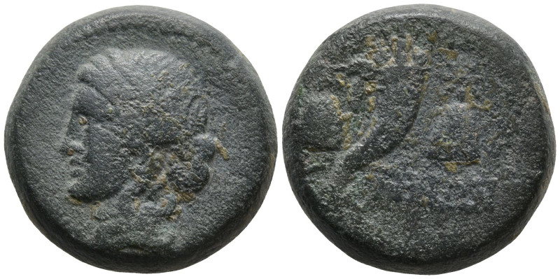 MYSIA, Adramytion. (2nd century BC. )
AE Bronze (18.2mm 8.66g)
Obv: Laureate h...