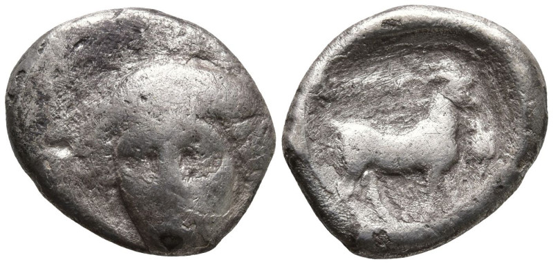 THRACE. Ainos. (Circa 402/1-361/0 BC).
AR Tetrobol (14.6mm 2.29g)
Obv: Head of...