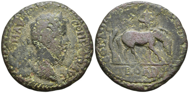 TROAS. Alexandria. Commodus (177-192 AD)
AE Assarion (23.9mm 6.16g)
Obv: Laure...