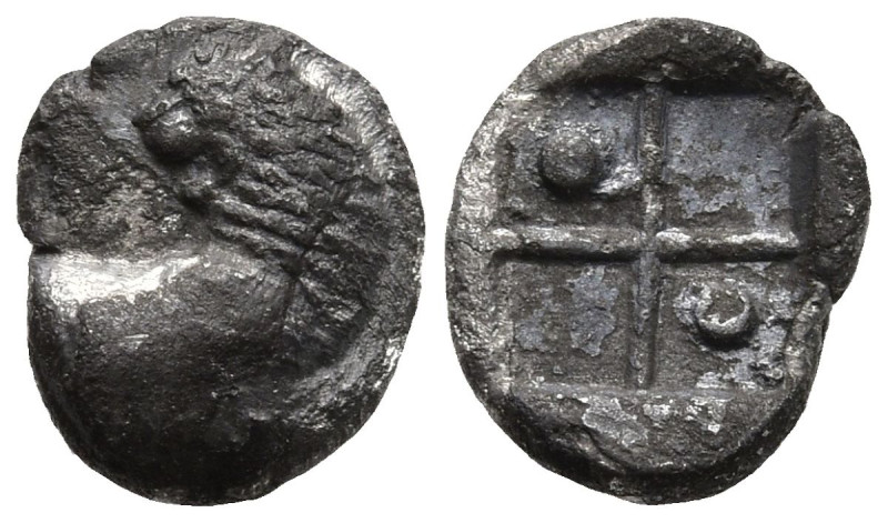 THRACE. Chersonesos. (Circa 386-338 BC).
AR Hemiobol (7.7mm 0.33g)
Obv: Forepa...