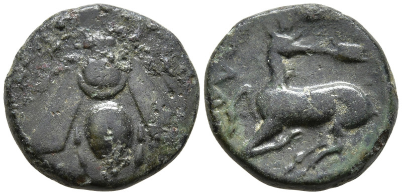 IONIA. Ephesos. (Circa 390-380 BC).
AE Bronze (14.8mm 2.71g)
Obv: Bee.
Rev: F...