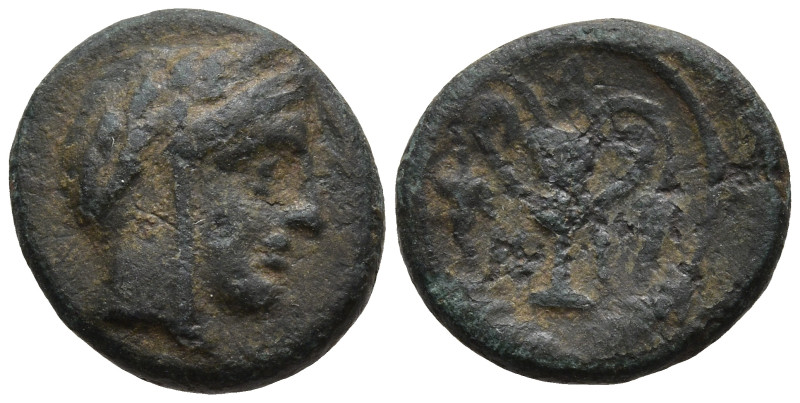 BITHYNIA. Kios. (Circa 350-300 BC).
AE Bronze (12mm 1.34g).
Obv: Head of Mithras...