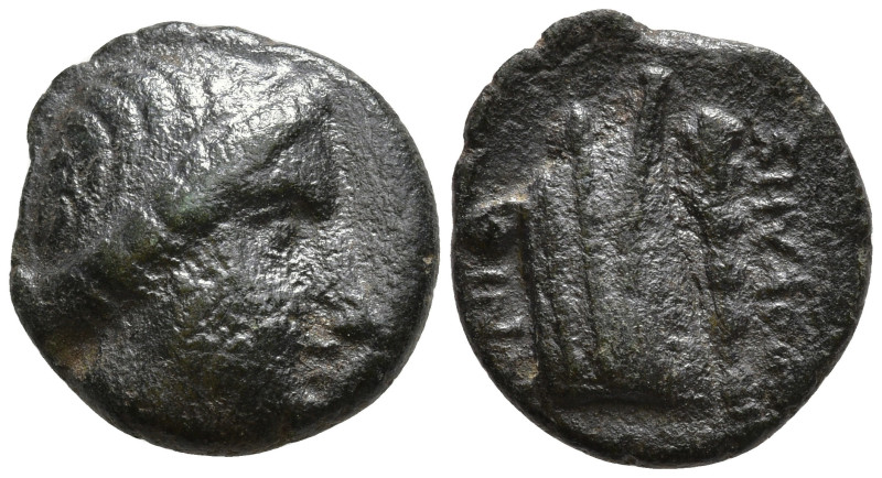 CARIA. Knidos. (Circa 300-200 BC)
AE Bronze (12.4mm 1.7g)
Obv: Head of Aphrodi...