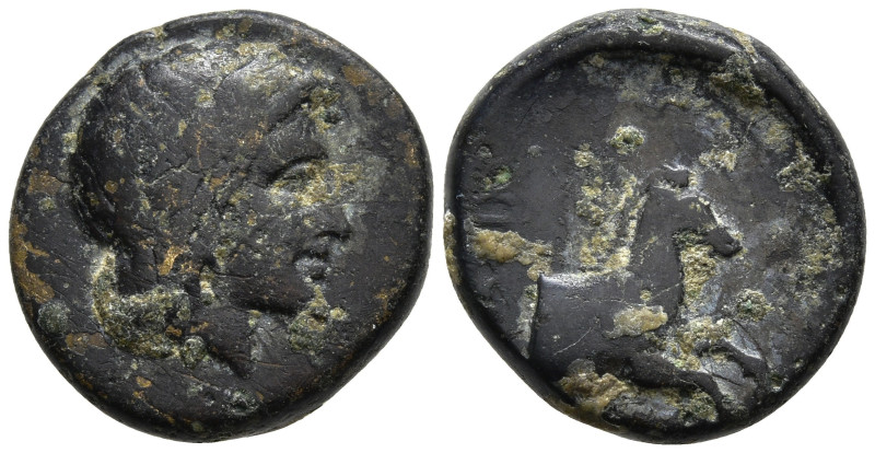 IONIA. Kolophon. (Circa 330-285 BC).
AE Bronze (13.7mm 2.43g)
Obv: Laureate he...