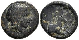 IONIA. Kolophon. (Circa 330-285 BC).
AE Bronze (13.7mm 2.43g)
Obv: Laureate head of Apollo right.
Rev: Forepart of horse right