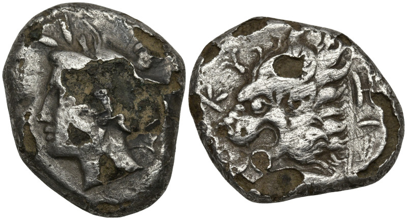 MYSIA. Kyzikos (Circa 390-340 BC)
Fourrée Tetrarachm (21.9mm 12.71g)
Obv:Head ...