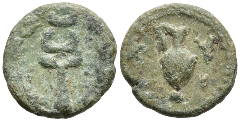 MYSIA. Kyzikos. Semi-autonomous (100-150 AD)
AE Bronze (13.2mm 1.49)
Obv: K-Y ...