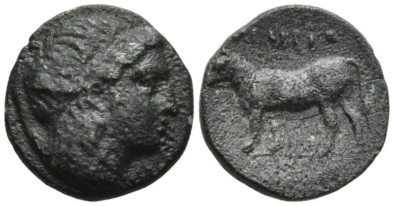 MYSIA. Miletopolis. (Circa 4th century BC)
AE Bronze (11.9mm 1.21g)
Obv: Laure...