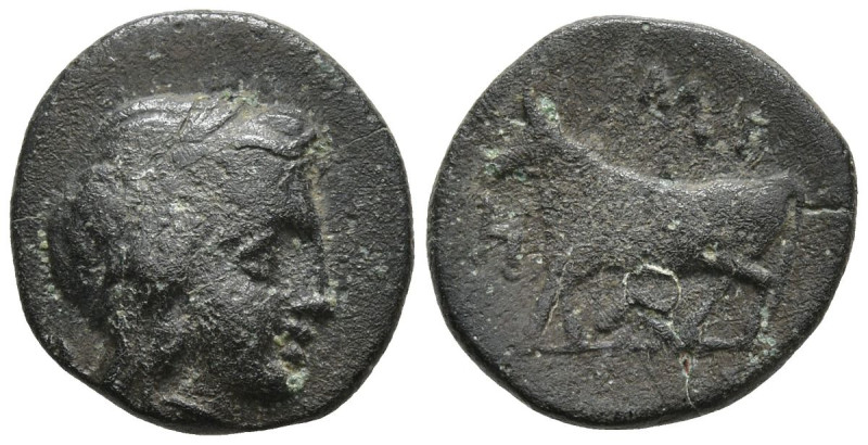 MYSIA. Miletopolis (Circa 4th century BC)
AE Bronze (11.7mm 1.17g)
Obv: Laurea...