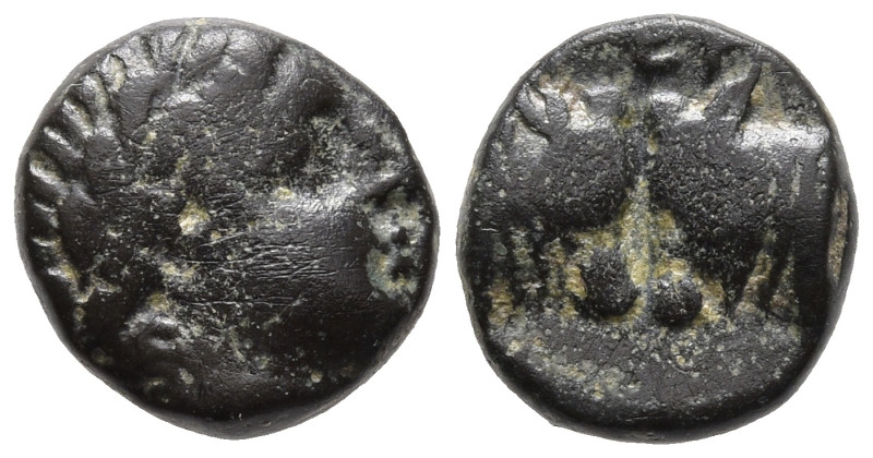 MYSIA. Pergamon. (circa 450 BC)
AE Bronze (7.5mm 0.82g)
Obv: Laureate head of Ap...