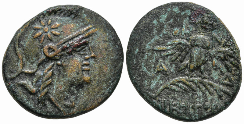 MYSIA. Pergamon. (Circa 200-133 BC).
AE Bronze (17.5mm 3.08g)
Obv: Head of Ath...