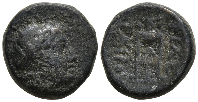 KINGS OF PERGAMON. Philetairos (281-263 BC)
AE Bronze (11.3mm 1.7g)
Obv: Laure...