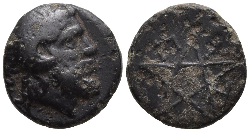 MYSIA. Pitane. (Circa 4th-3rd centuries BC).
AE Bronze (10.9mm 1.16g)
Obv: Head ...