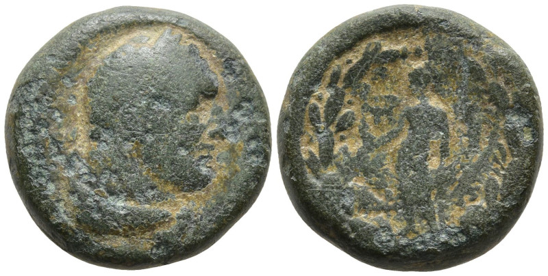 LYDIA. Sardes. (Circa 133 BC-14 AD)
AE Bronze (16mm 5.43g)
Obv: Head of Herakl...