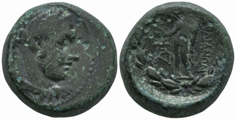 LYDIA. Sardes. (Circa 133 BC-14 AD).
AE Bronze (17.4mm 6.63g)
Obv: Head of Her...