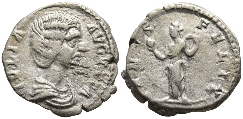 Julia Domna, Augusta (193-217 AD). Rome
AR Denarius (18.3mm 3.31g)
Obv: IVLIA ...