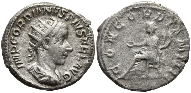 Gordian III (238-244 AD). Rome
AR Antoninianus (22.1mm 5.29g)
Obv: Radiate, dr...