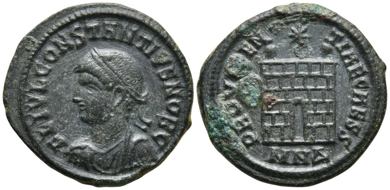 Constantius II, Caesar (324-337 AD). Nicomedia.
AE Follis (19.5mm 2.8g)
Obv: F...