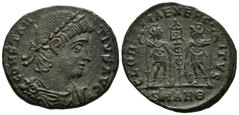 Constantius II, Caesar (324-337 AD). Antioch.
AE Follis (15.7mm 1.63g)
Obv: CO...