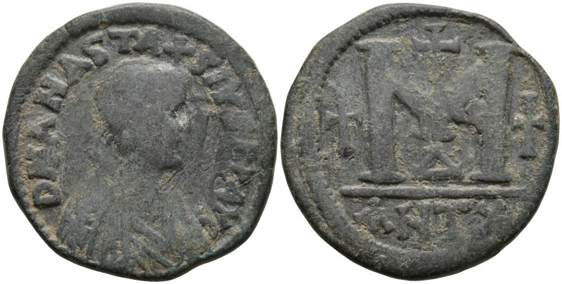 Anastasius I (491-518 AD). Antioch
AE Follis (44.3mm 15.03g)
Obv: DN ANASTASIV...