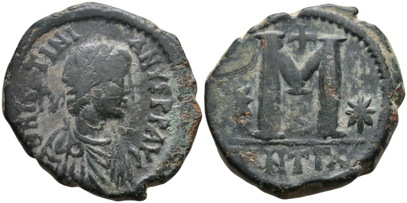 Justinian I (527-565 AD). Theoupolis (Antioch).
AE Follis (42.2mm 16.11g)
Obv:...