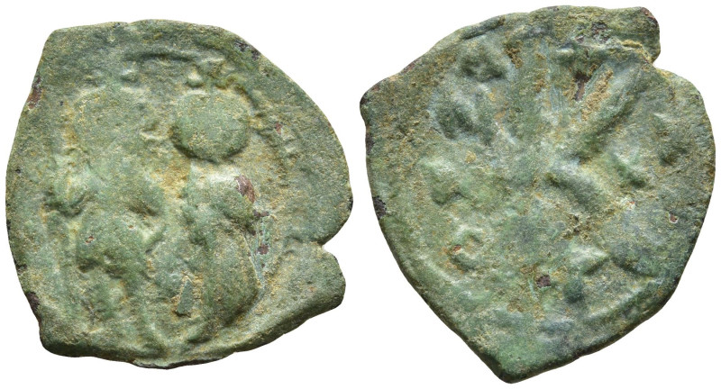 Heraclius with Heraclius Constantine (610-641 AD).
Half Follis (19.5mm 1.68g)
...