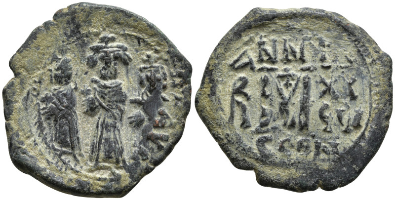 Heraclius, Martina and Heraclius Constantine. (610-641 AD). Constantinople
AE F...