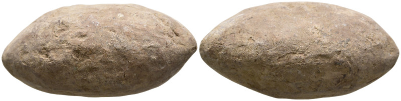 PB Greek sling bullet
(40.32g 34mm diameter)