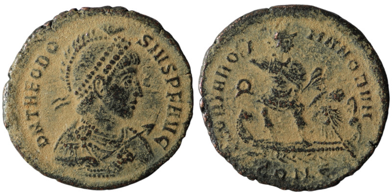 Theodosius I (AD 379-395) Constantinople
AE Follis (23mm, 4,26g)

Artificial san...