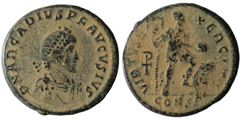 Arcadius (AD 383-408 ). Constantinople
AE Follis (22mm, 6,57g)

Artificial sandp...