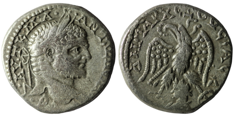 SYRIA, Seleucis and Pieria. Caracalla (AD 198-217)
BI Tetradrachm (26mm, 13,93g)