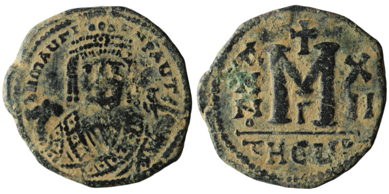 Mauricius Tiberius (582-602 AD). Theoupolis (Antioch)
AE Follis (28mm, 10,34g)

...