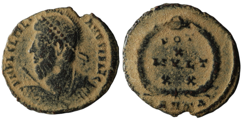 Julian II Apostata (360-363 AD). Antioch
AE Follis (19mm, 2,91g)

Artificial san...