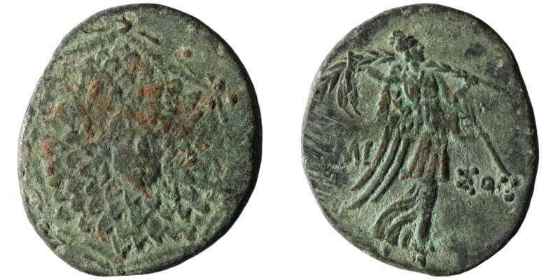 PONTOS. Amisos. Time of Mithradates VI Eupator. (Circa 85-65 BC).
AE Bronze (21m...