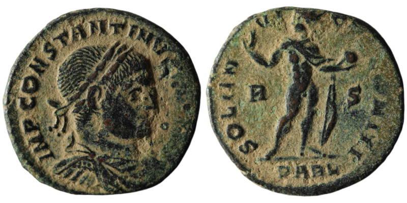 Constantine I (307/10-337 AD). Arles
AE Follis (20mm, 2,82g)

Artificial sandpat...