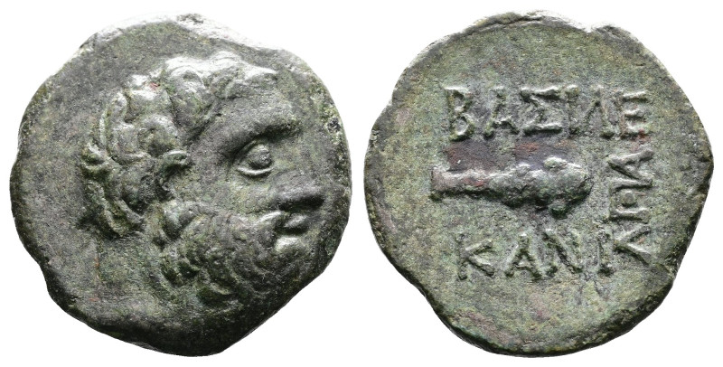 Kings of Scythia, Kanites, circa 180-150 BC. AE (22mm, 5.75 g.). Head of bearded...
