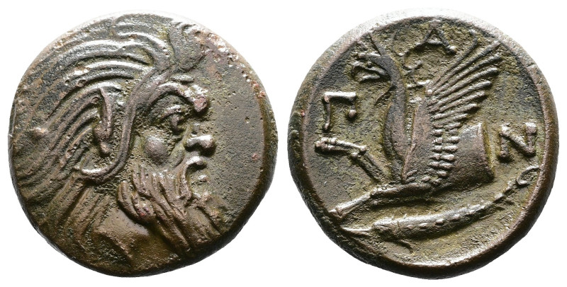 Cimmerian Bosporos, Pantikapaion, circa 310-304/3 BC. AE (22mm, 7,32 g.). Bearde...